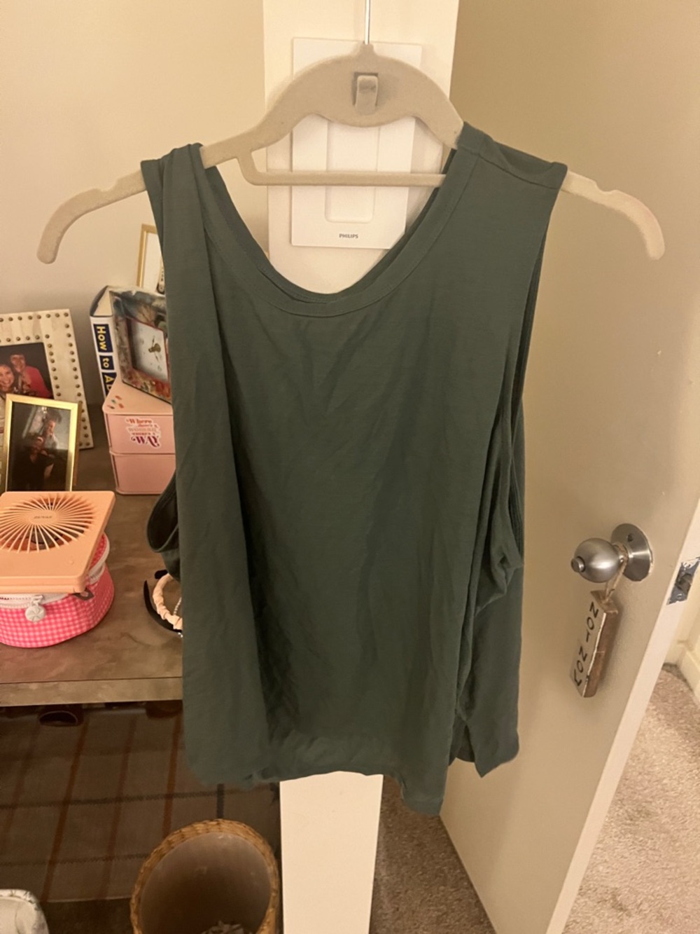 Women's Sleeveless Crew Neck Tank Top - Olive Green old navy active 2x